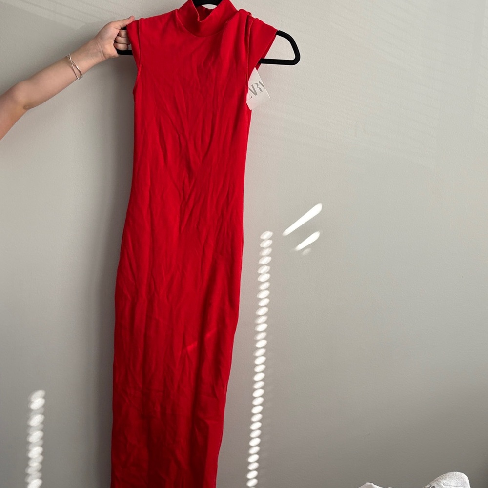 Zara Vibrant Red Maxi Dress